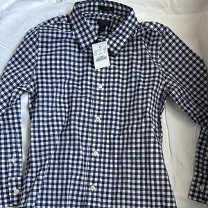 Crewcuts Blue and White Button Down Shirt